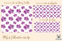 Tropical flowers tumbler, mug, libbey can sublimation png Product Image 2