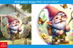 Spring sublimation, Gnome spring Wind spinner design, Spring Product Image 1