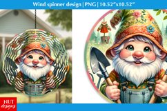 Gnome with garden tool Spring Gnome wind spinner sublimation Product Image 1