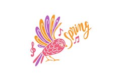 Spring Bird SVG Cut File Product Image 1