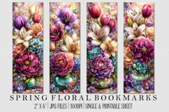 Spring Floral Bookmark, Spring Flower Bookmark Printable, s2 Product Image 1
