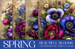 Spring Backgrounds, Spring Season Flowers Backgrounds, s12 Product Image 1