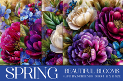 Spring Backgrounds, Spring Season Flowers Backgrounds, s5 Product Image 1