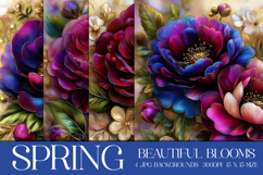 Spring Backgrounds, Spring Season Flowers Backgrounds, s6 Product Image 1