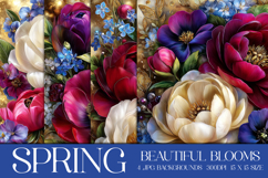 Spring Backgrounds, Spring Season Flowers Backgrounds, s8 Product Image 1