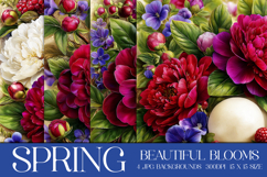 Spring Backgrounds, Spring Season Flowers Backgrounds, s9 Product Image 1
