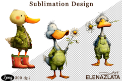 Spring animal clipart|Cute goose, animals clipart Product Image 1
