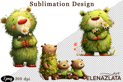 Spring animal clipart|Cute bear, animals clipart Product Image 1