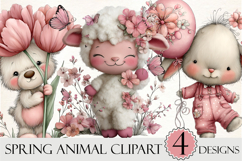 Whimsical Spring Animal Clipart Product Image 1
