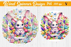 Spring Bunny Wind Spinner | Wind Spinner Product Image 1