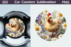Chicken Car Coaster | Farm Coaster | Car Coaster Product Image 1