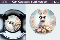 Spring Bunny Car Coaster | Easter Bunny Coaster Product Image 1