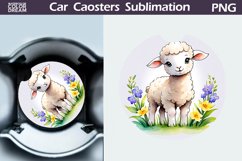 Spring Sheep Car Coaster | Farm Animal Coaster Product Image 1
