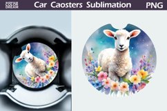 Spring Sheep Car Coaster | Farm Animal Coaster Product Image 1