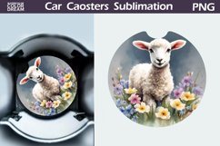 Spring Sheep Car Coaster | Farm Animal Coaster Product Image 1