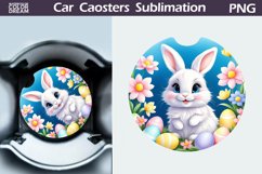 Spring Bunny Car Coaster | Easter Bunny Coaster Product Image 1