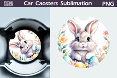 Spring Bunny Car Coaster | Easter Bunny Coaster Product Image 1