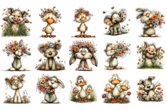 Spring Animals Clipart Sublimation Product Image 2