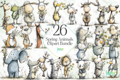 Spring Animals Clipart Bundle Product Image 1