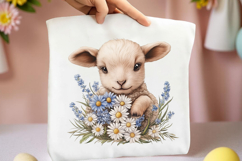 Spring Animals Holding Flowers Clipart Product Image 2