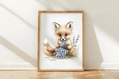 Spring Animals Holding Flowers Clipart Product Image 3