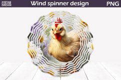 Chicken Flowers Wind Spinner | Spring Animal Wind Spinner Product Image 1