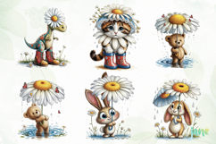 Spring Animals with Daisy Clipart Product Image 8