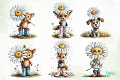 Spring Animals with Daisy Clipart Product Image 7