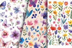 Spring Floral Digital Paper Bundle Product Image 6