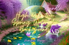 High Resolution Spring Watercolor Background Bundle V15 Product Image 1