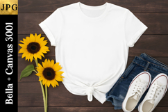 Bella Canvas 3001 Mockup | Spring Flat Lay Product Image 2