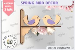 Spring Bird Decor LaserCut. Welcome Spring. Spring Decor SVG Product Image 1