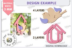 Spring Bird Decor LaserCut. Welcome Spring. Spring Decor SVG Product Image 3