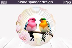 Spring Birds Wind Spinner | Wind Spinner Sublimation Product Image 1