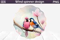 Spring Birds Wind Spinner | Wind Spinner Sublimation Product Image 1