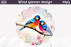 Spring Birds Wind Spinner | Wind Spinner Sublimation Product Image 1