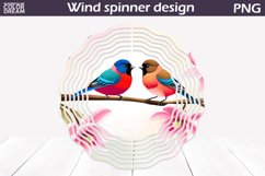 Spring Birds Wind Spinner | Wind Spinner Sublimation Product Image 1