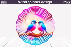 Spring Birds Wind Spinner | Wind Spinner Sublimation Product Image 1