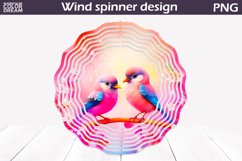 Spring Birds Wind Spinner | Wind Spinner Sublimation Product Image 1