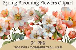 Spring Blooming Flowers Clipart Product Image 1