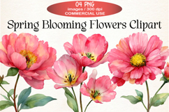 Spring Blooming Flowers Clipart Product Image 1