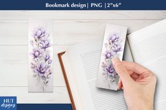Crocus flowers bookmark, printable bookmark with flowers Product Image 1