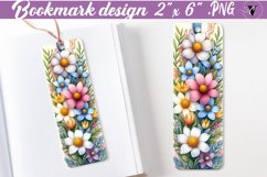 Bookmark designs | Flowers Bookmark Sublimation Product Image 1