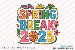 Spring Break 2025 Sublimation PNG Design Product Image 1
