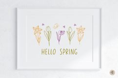 Spring SVG Bundle, Floral Frame Clipart, Spring Sign SVG Product Image 5