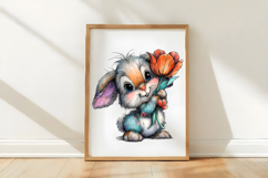 Watercolor Spring Bunny Clipart Product Image 2