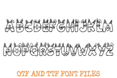 Spring Bunny Easter Font Letters Typography Rabbit Pet OTF Product Image 2
