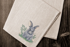 Spring bunny embroidery design Product Image 4