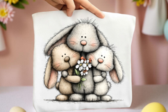 Spring Bunny Family Clipart Product Image 2