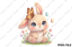 Spring Bunny Sublimation PNG Product Image 1